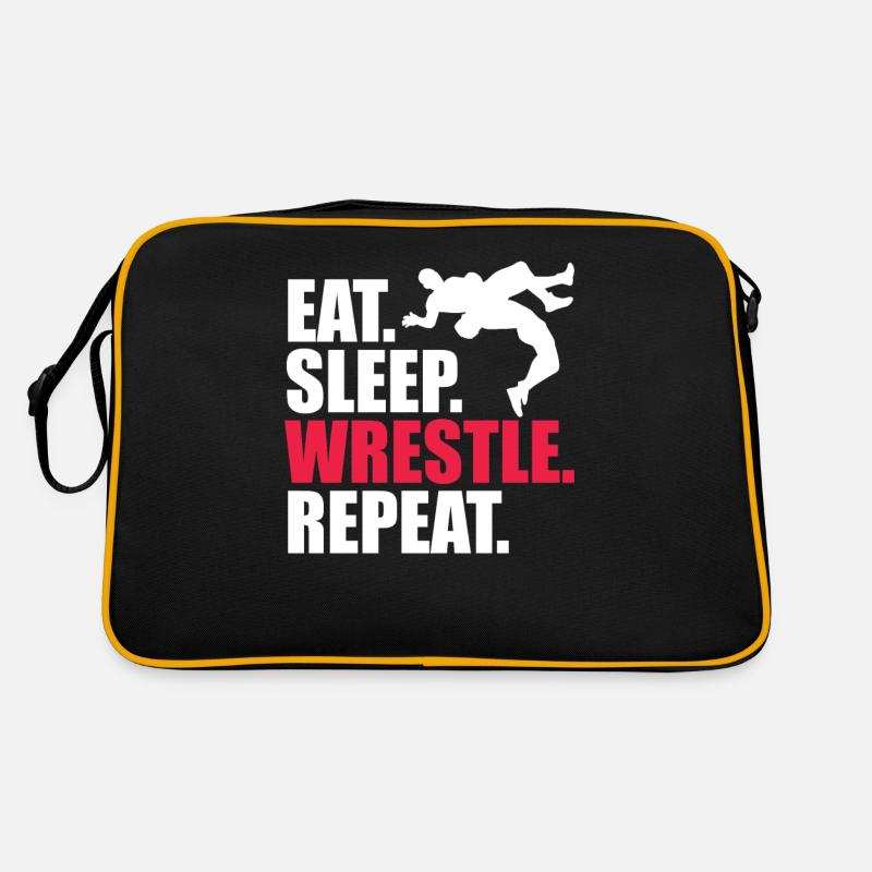 Eating Sleeping Wrestling Repeat Retro Bag