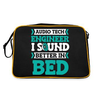 Sound Engineer Studio Producer Audio Tech Engineer - Retro Bag - black/gold - Back