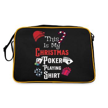 C'est ma chemise de jeu de poker de Noël - Sac Retro - noir/or - Dos