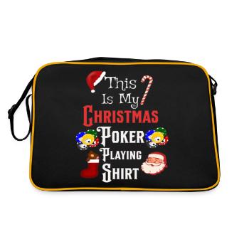 C'est ma chemise de jeu de poker de Noël drôle - Sac Retro - noir/or - Dos