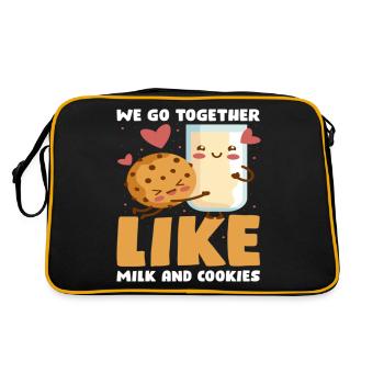 Lait et biscuits Biscuit drôle - Sac Retro - noir/or - Dos
