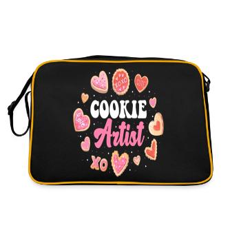Cadeau de biscuit drôle d'artiste de biscuit - Sac Retro - noir/or - Dos