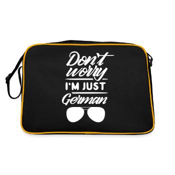 Ne vous inquiétez pas, je ne suis qu’une voix allemande allemande - Sac Retro - noir/or - Dos