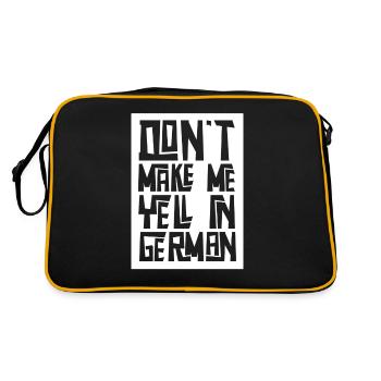 Ne me forcez pas à crier la voix allemande - Sac Retro - noir/or - Dos