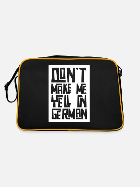 Ne me forcez pas à crier la voix allemande - Sac Retro - noir/or - Dos