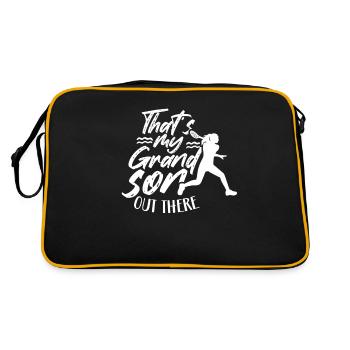 C’est mon petit-fils là-bas sport d’athlète de tennis - Sac Retro - noir/or - Dos