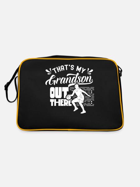 This is my grandson out there playing basketball - Retro Bag - black/gold - Back