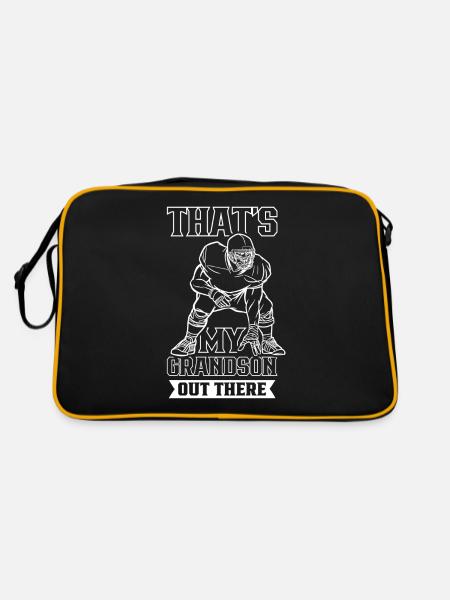 C’est mon petit-fils là-bas football américain - Sac Retro - noir/or - Dos