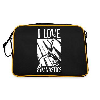 J’aime la gymnastique la gymnastique la gymnaste - Sac Retro - noir/or - Dos