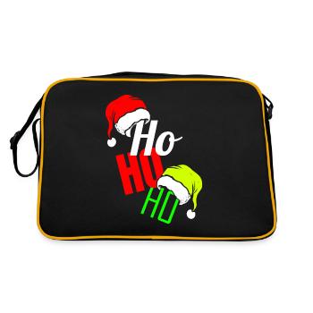 Ho HO HO Elfs Hat et Santas Hat pour Noël - Sac Retro - noir/or - Dos