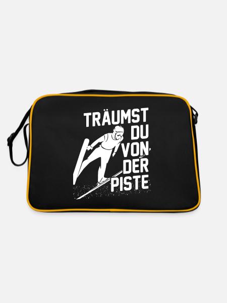 Nur ein Typ, der Araberpferde mag Kulturclub - Retro Tasche - Schwarz/Gold - Hinten