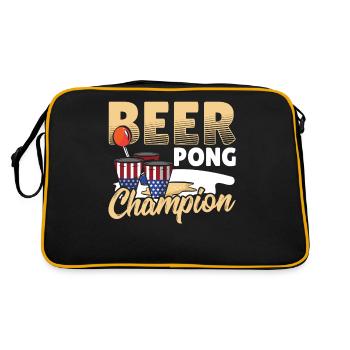 BEER PONG CHAMPION - Retro Bag - black/gold - Back