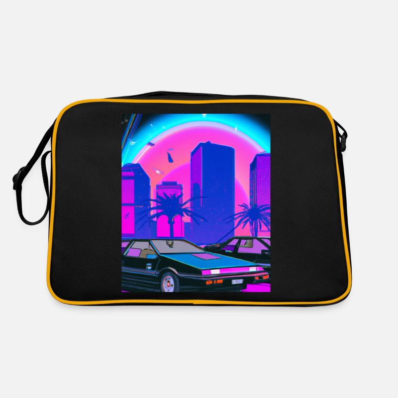 Vaporwave Aesthetic Synthwave City Retro Bag