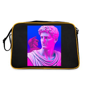 Vaporwave Statue Roman Bust - Retro Bag - black/gold - Back