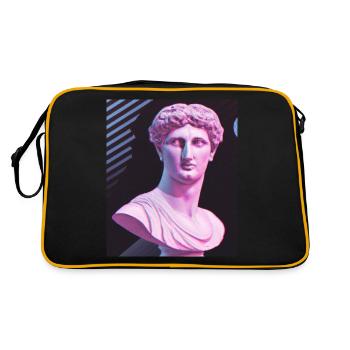 Vaporwave Statue Roman Bust - Retro Bag - black/gold - Back