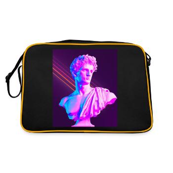 Vaporwave Statue Roman Bust - Retro Bag - black/gold - Back