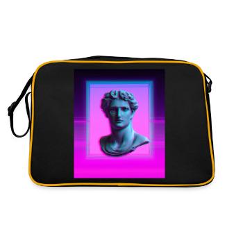 Vaporwave Statue Roman Bust - Retro Bag - black/gold - Back