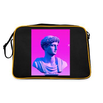 Vaporwave Statue Roman Bust - Retro Bag - black/gold - Back
