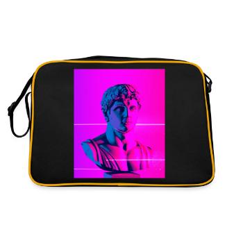 Vaporwave Statue Roman Bust - Retro Bag - black/gold - Back