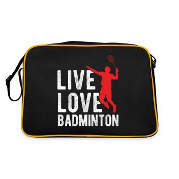 Badminton - Retro Tasche - Schwarz/Gold - Hinten