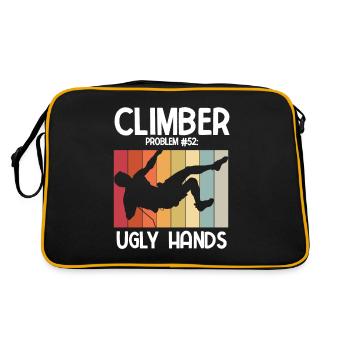 Klettern Bouldern - Retro Tasche - Schwarz/Gold - Hinten