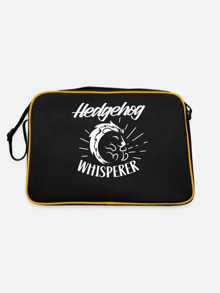 Hérisson Whisperer Dictons Pet Cute - Sac Retro - noir/or - Dos