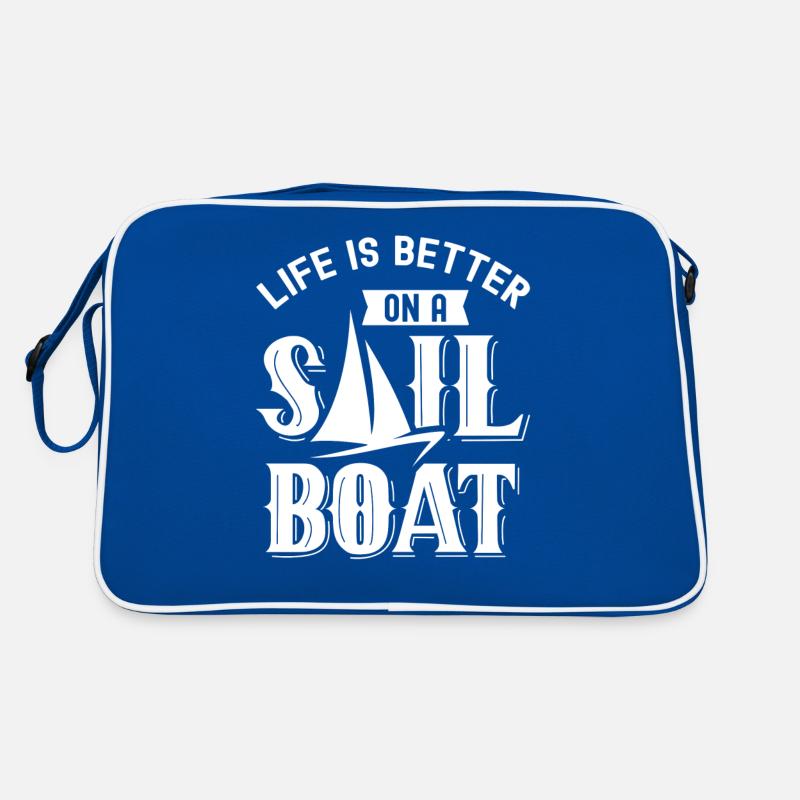Life is better sailing on a sailboat Retro Bag