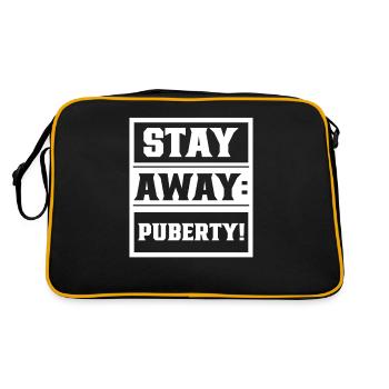 Bleiben Sie Weg: Pubertät Teenager Erwachsen - Retro Tasche - Schwarz/Gold - Hinten