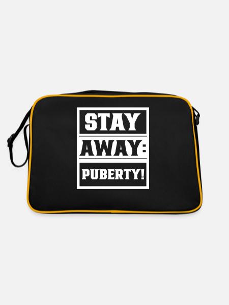 Stay Away: Puberty Teen Adult - Retro Bag - black/gold - Back
