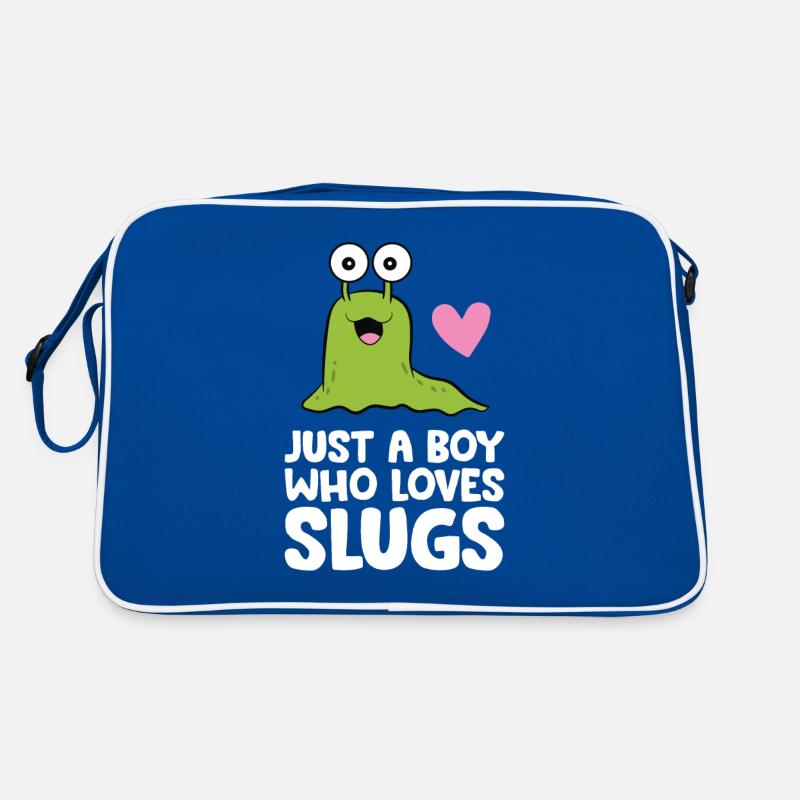 Nur ein Junge, der Schnecken liebt Retro Tasche