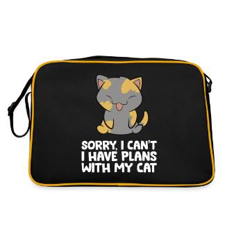 Chat écaille de tortue Désolé, je ne peux pas, - Sac Retro - noir/or - Dos
