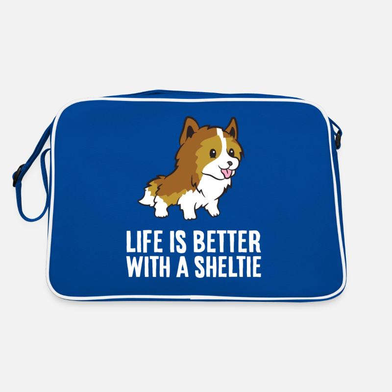 Life Is Better With A Sheltie Dog Retro Tasche