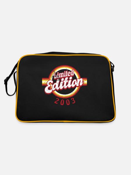 Limited Edition 2003 Vintage - Retro Tasche - Schwarz/Gold - Hinten