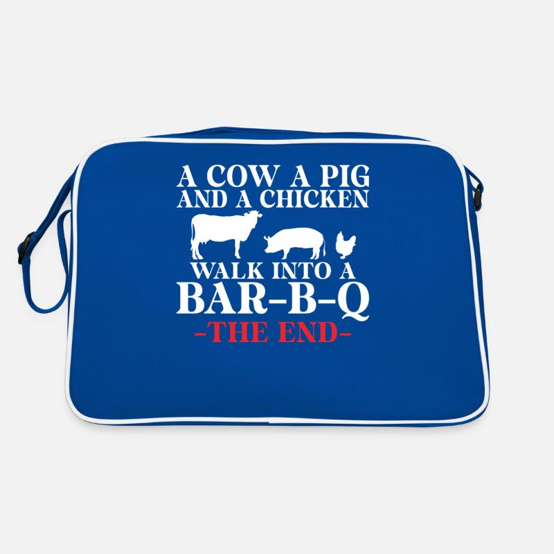 BBQ Grill Rindfleisch Liebhaber Geschenke Retro Tasche