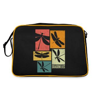 Libellule Demoiselle Libellules Entomologie - Sac Retro - noir/or - Dos