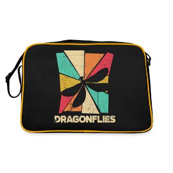 Libellules Libellule Demoiselle Entomologie Insectes - Sac Retro - noir/or - Dos