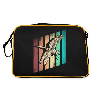 Libellule Demoiselle Libellules Insectes Silhouette - Sac Retro - noir/or - Dos