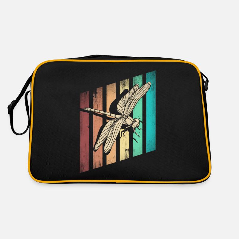 Libelle Libelle Libellen Insekten Silhouette Retro Tasche