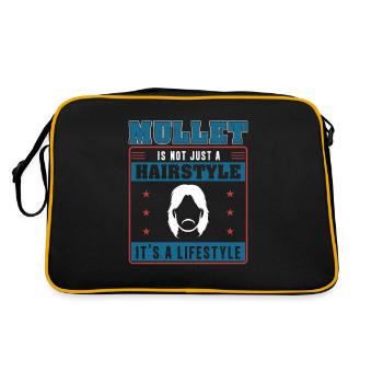 Retro American Mullet Life Lifestyle A Redneck - Retro Bag - black/gold - Back