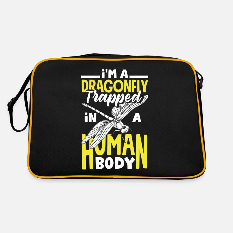 Dragonfly Damselfly Dragonflies Entomology Retro Bag