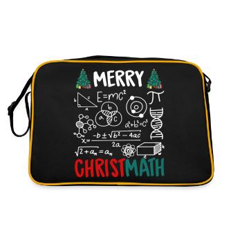 Math Christmas Teacher Merry Christmath Pajamas - Retro Tasche - Schwarz/Gold - Hinten