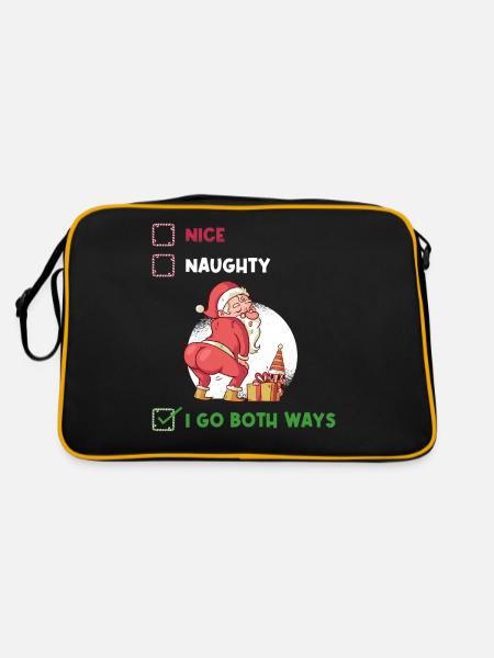 Je vais dans les deux sens vilain ou beau cadeau - Sac Retro - noir/or - Dos