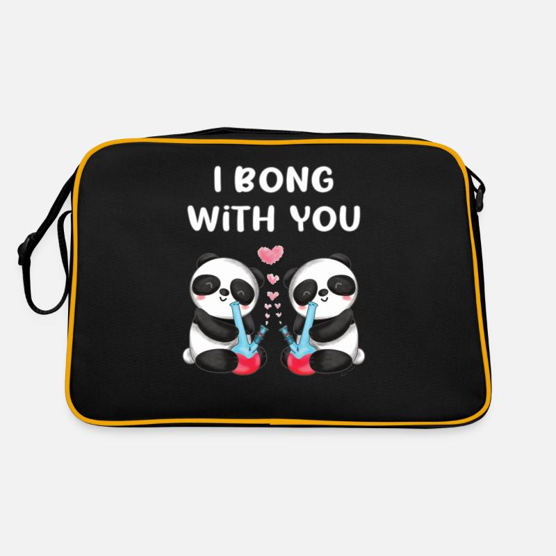 I bong with you in love panda bears cute Retro Bag