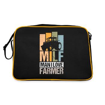 Farmer Farm Man I Love Farmer Retro - Sac Retro - noir/or - Dos