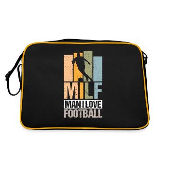 Football Soccer Man J’aime Rétro - Sac Retro - noir/or - Dos