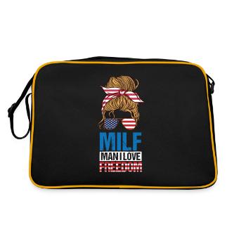 USA Girl Sunglasses Freedom Women - Retro Tasche - Schwarz/Gold - Hinten