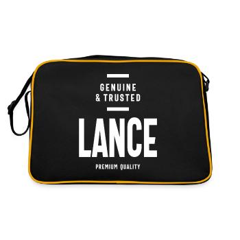 Lance Personalized Name - Retro Bag - black/gold - Back