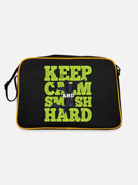 Badminton - Retro Tasche - Schwarz/Gold - Hinten