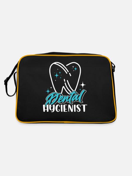 Hygiéniste dentaire Équipe de dentistes en hygiène dentaire - Sac Retro - noir/or - Dos