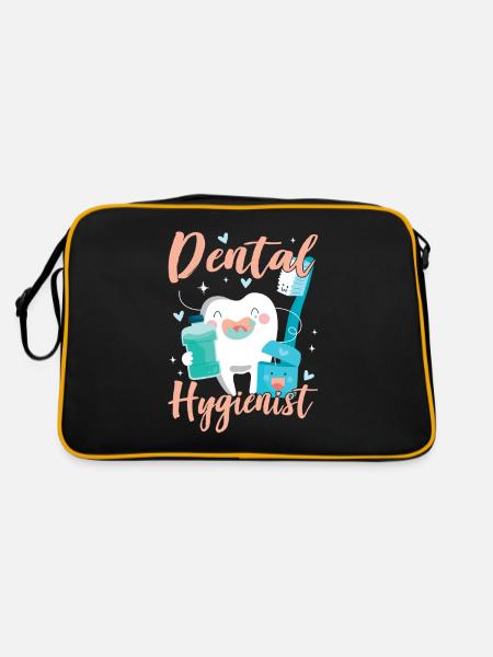 Hygiénistes dentaires Hygiène dentaire Équipe dentaire - Sac Retro - noir/or - Dos